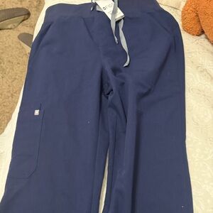 Figs Navy Wide Leg Pants